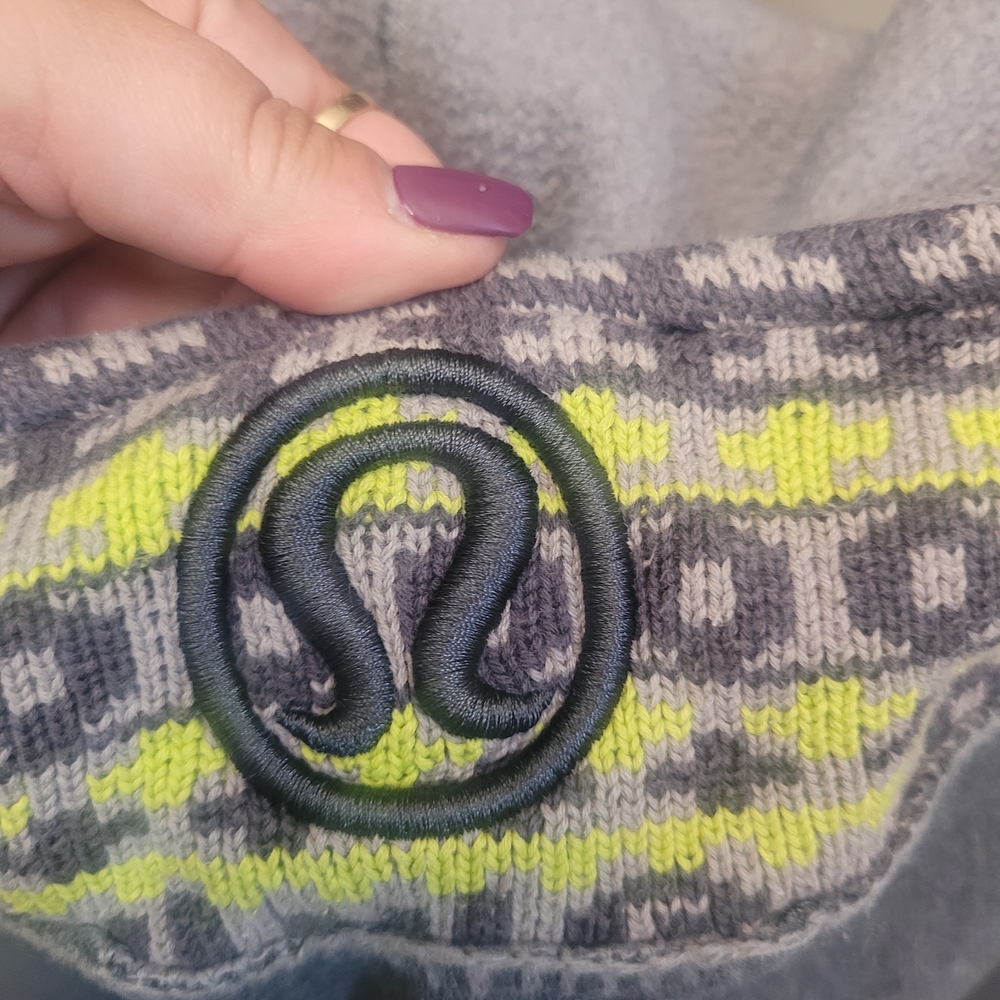 lululemon athletica Gray and Yellow Women's Hoodie